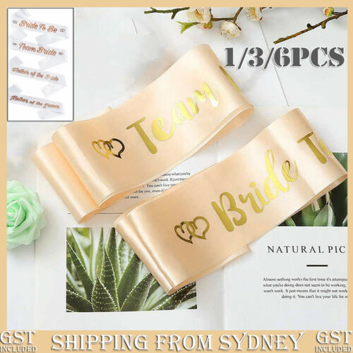 Bride To be Hens Party Sash Sashes Night Bachelorette Bridal Bridesmaid Sashes