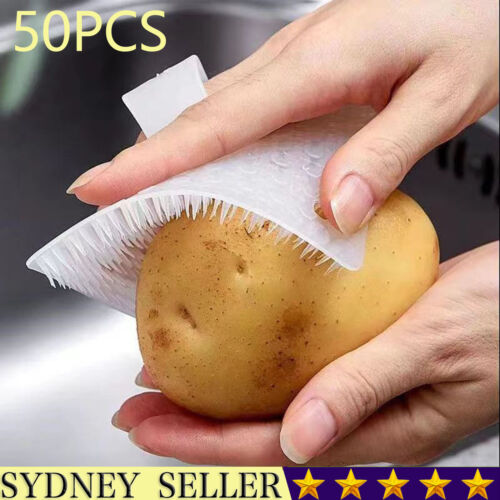 50pcs Fruit And Vegetable Cleaning Brush Bendable Sink Board Gap Brush Tools A