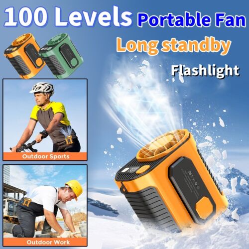 Portable Belt Fan Cooling Outdoor Personal Waist Clip Fans USB Electric Cooler