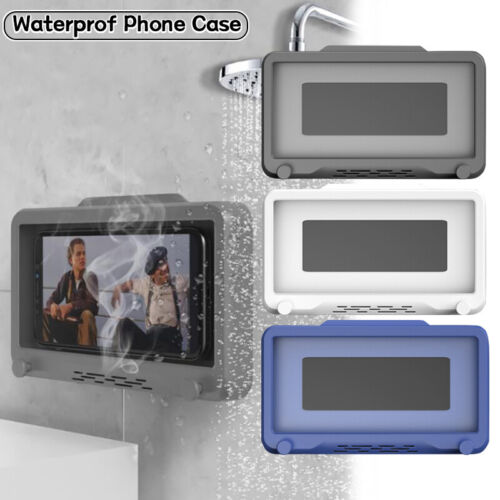 Universal Waterproof Phone Case Bathroom Shower Phone Holder Wall Mounted AU