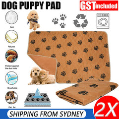 2PCS Washable Pet Dog Cat Puppy Training Pee Reusable Pads Cushion Absorbent Mat