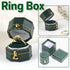 Green Mini Jewellery Box Ring Storage Organizer Case Small Travel Box for Rings
