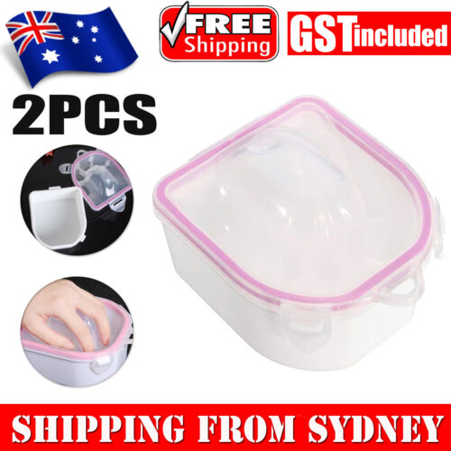 2X Acetone Holder Liquid Manicure Treatment & Acrylic Nails 2 in 1 Soak-Off Bowl