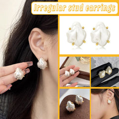 Vintage Irregular Earrings for Women Retro Studs Statement Jewelry Fashion Gift