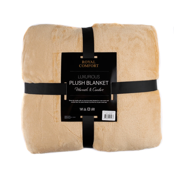 Royal Comfort Plush Camel Blanket - Lets Party