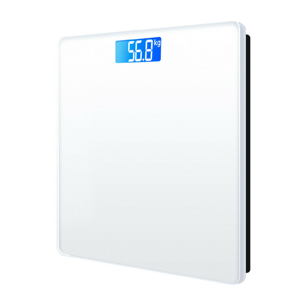 Electronic Digital Glass Body Bathroom Scale 180KG Gym Weight Clear Glass - Lets Party