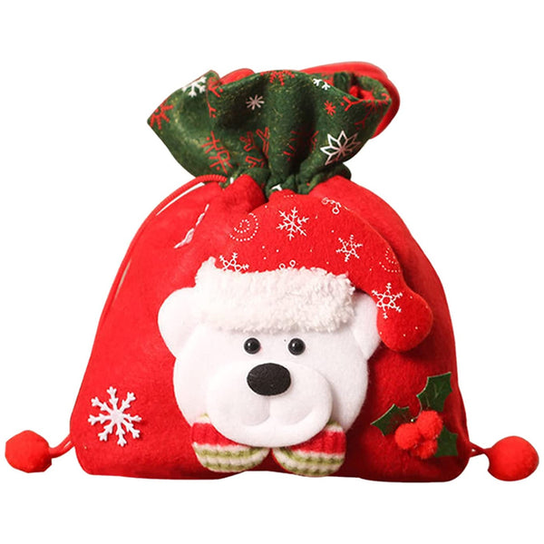 Christmas Candy Treat Bags Gift Wrapping Bag Xmas Party Drawstring Decor Bags AU