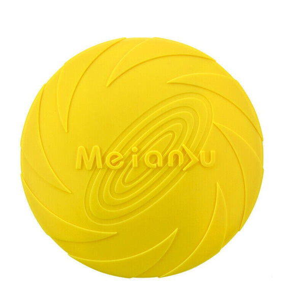 Dog Frisbee Rubber Pet Puppy Safe Exercise Fetch Outdoor Training Toy AU STOCK