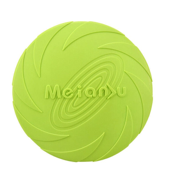Dog Frisbee Rubber Pet Puppy Safe Exercise Fetch Outdoor Training Toy AU STOCK