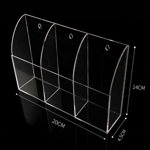 TV Remote Control Holder Wall Mount Clear Acrylic Organizer Stand Box Storage AU