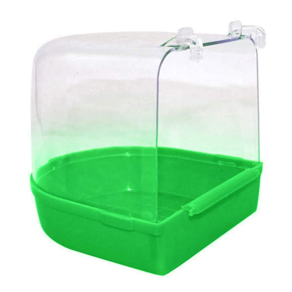Bird Water Bath Tub For Pet Cage Hanging Bowl Parrot Birdbath Pet Cleaning AU