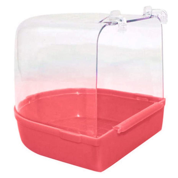Bird Water Bath Tub For Pet Cage Hanging Bowl Parrot Birdbath Pet Cleaning AU