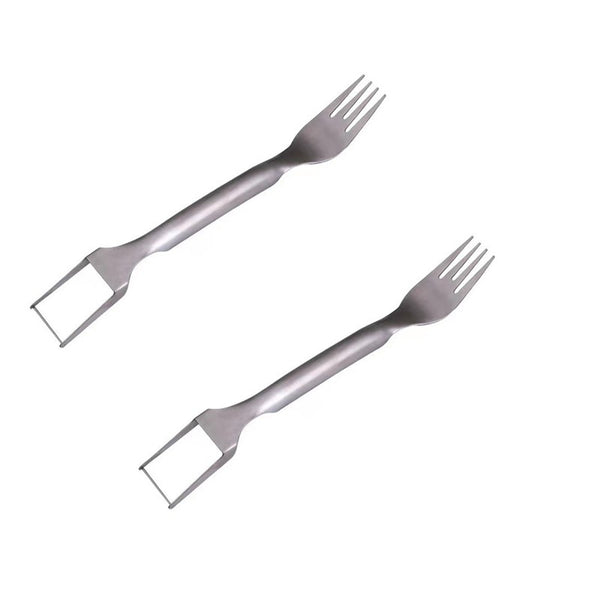 Multifunctional Watermelon Fork Slicer Cutter Stainless Steel Fruit Fork Tools
