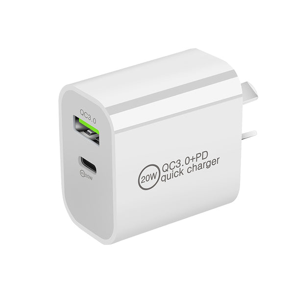 DUAL USB Wall Charger Fast PD Power Adapter Type C QC3.0 For Android iPhone iPad