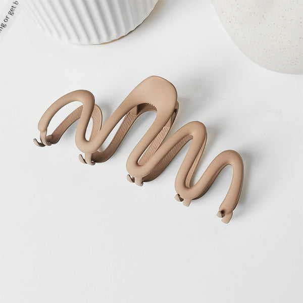 Wave Shark Clip Hair Clip Matte Shark Clip Ponytail Hairpin Crab Simple DIY AU