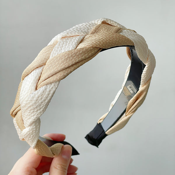 Women Headband Twist Hairband Bow Knot Cross Tie Wide Headwear Hair Band Hoop