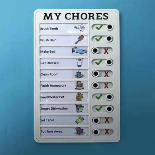 Memo Plastic Board Chore Chart Reusable RV Checklist My Chores Elder Notes Car A