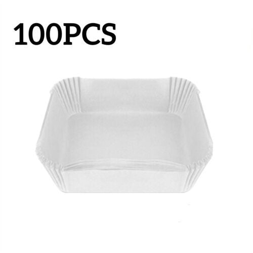 50/100x Disposable Liner Pan Parchment Oil Non-Stick Air Fryer Paper Baking Oven