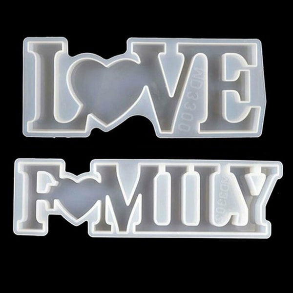 Large LOVE/HOME/FAMILY Letter Resin Casting Silicone Mold Making Epoxy Mould AU