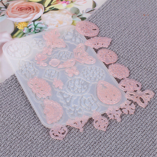 Silicone Hollow Earring Pendant Jewelry Making Mold Resin Mould Casting Craft AU