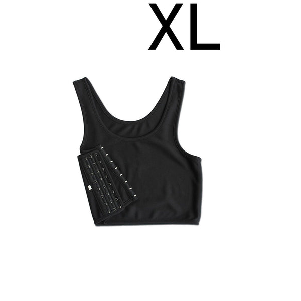 2PCS Women Buckle Short Chest Breast Binder Lesbian Trans Vest Corset Tomboy