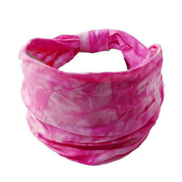 Women Ladies Sports Yoga Gym Stretch Wide Headband Hair Band Running Head Wrap