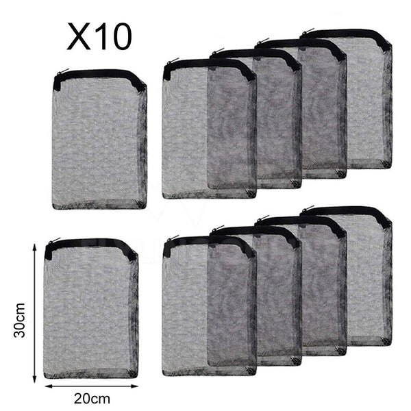 20PCS Aquarium Filter Bags Fish Tank Bio Ball Media Mesh Storage Zipper Bag AUS