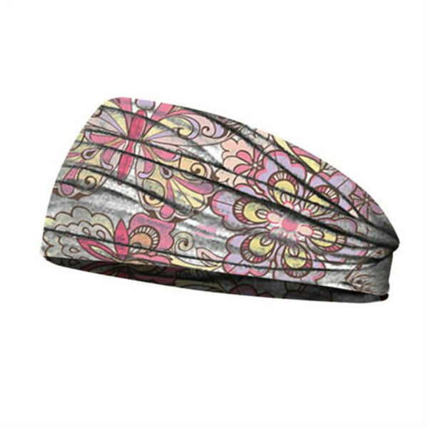 Women Ladies Sports Yoga Gym Stretch Wide Headband Hair Band Running Head Wrap