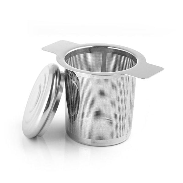 Stainless Steel Mesh Tea Infuser Metal Cup Strainer Loose Leaf Filter With Lid
