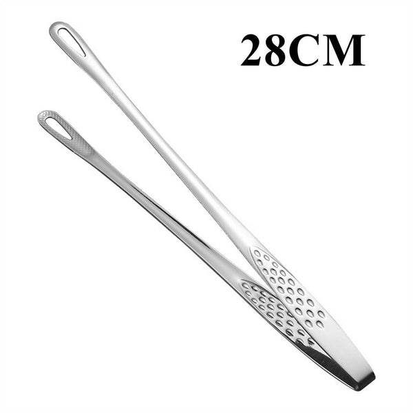 24/28cm Stainless Steel Kitchen Straight Grill Tweezers BBQ Food Tongs Tools AU