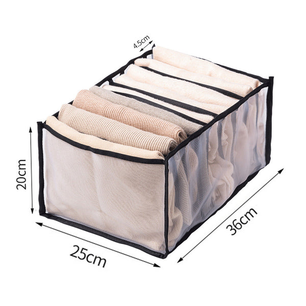 Mesh Storage Bag Divider Clothes Organizer Underwear Sock Jeans Drawer Foldable - Lets Party