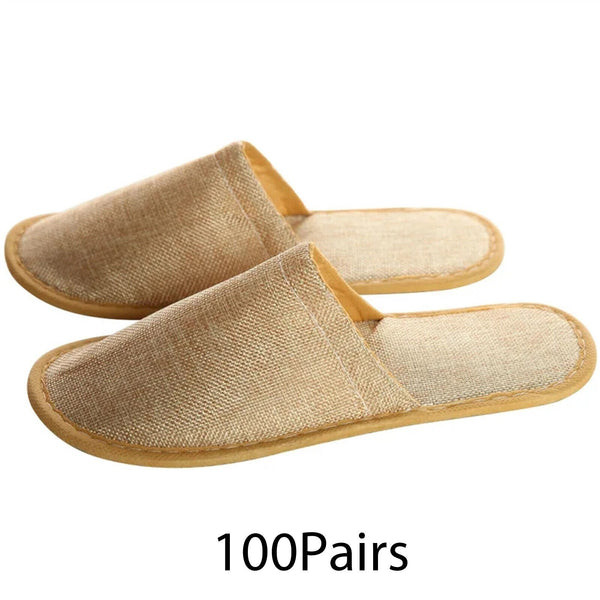 20/40/100Pairs Disposable Slippers Hotel Home Guest Closed Shoes Linen Shoes AUS