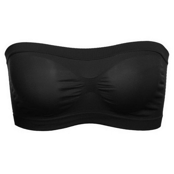 Women's Strapless Seamless Crop Top Vest Breathable Sports Bra Tube Lady Bandeau