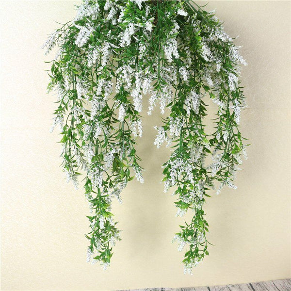 4PCSHanging Artificial Plants Fake Lavender Home Porch Decor Party Vine Flower