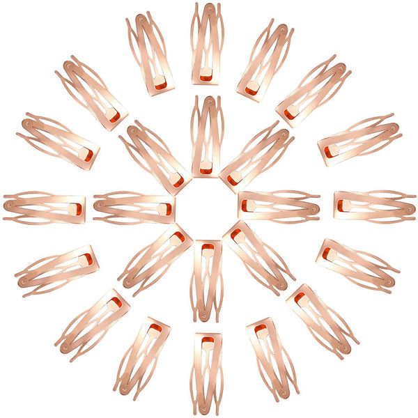 10PCS Metal Snap Barrettes Double-grip Hair Side Clips Hair Women Styling Tools