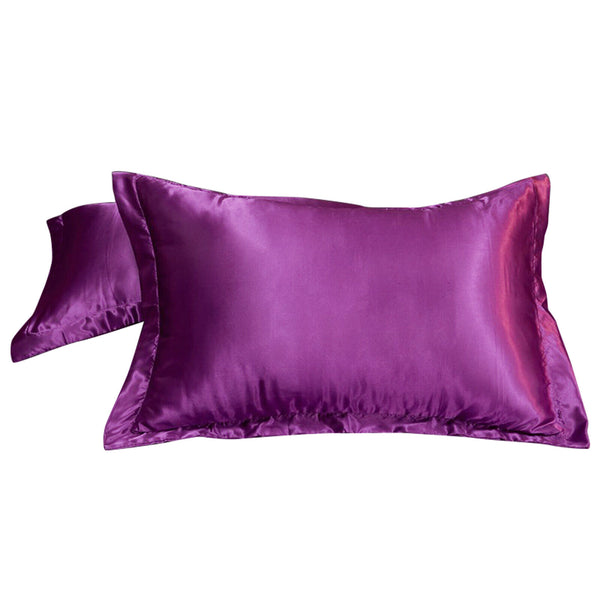 2xSatin PillowCase Bedroom Pillowcase Cushion Covers Home Decor Standard new