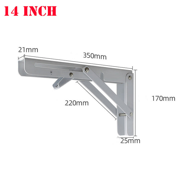 2Pcs Stainless Steel Folding Table Bracket Shelf Bench 150kg Load Heavy Duty AUS