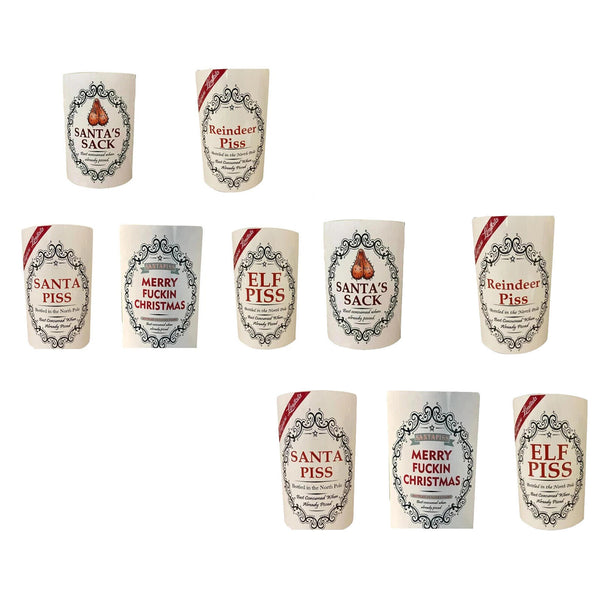 Christmas Funny Bottle Labels Novelty Funny Joke Happily Wine Bottle Label
