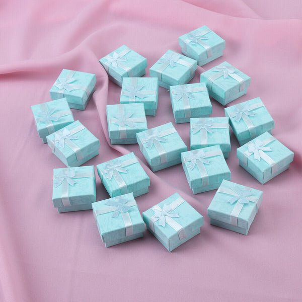 BULK 24 RETAIL CARDBOARD RING EARRING NECKLACE JEWELRY DISPLAY GIFT CACE BOX AU