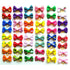 UP TO 100 Pcs Mixed Pet Small Dog Hair Bows Rubber Bands Puppy Cat Grooming Deco