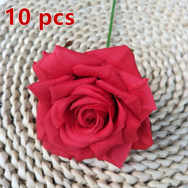 10pcs Simulation Artificial Rose Flower Silk Bouquet Wedding Party Home Decor AU