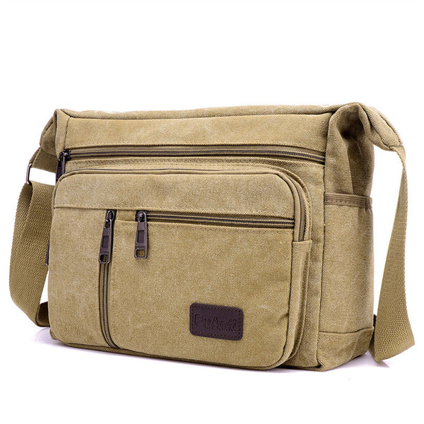 Man's Bags Men's Crossbody Retro Shoulder Messenger Bag Satchel Travel Canvas