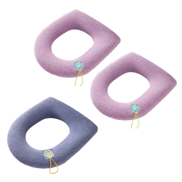 3PCS Winter Warm Soft Washable Toilet Seat Closestool Cover Cushion Warm Mat Pad
