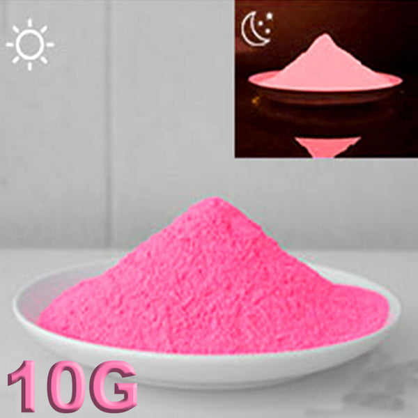 8 Colours Luminous Glow in the Dark Powder Glitter Fluorescent Nail Pigment AU