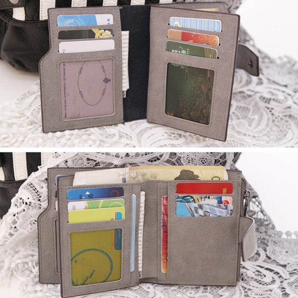 Wallet Short Small Coin Purse Ladies Folding Card Holder PU Leather for Women AU