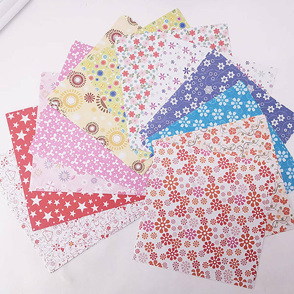 24-120X Square Colored Origami Glitter Folding Paper DIY Crafts Tool Gift Manual