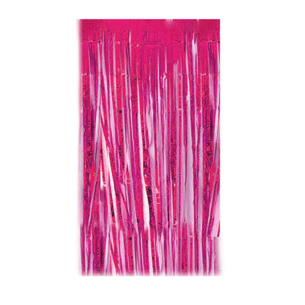Metallic Tinsel Curtain Foil 1m Backdrop Pom Poms Streamers Hens Party Decor New