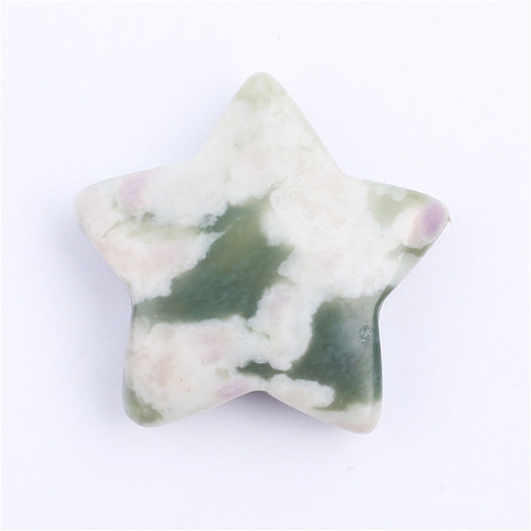 4X Natural Crystal Quartz 3CM Star Carved Worry Pocket Gemstone Healing Stone AU
