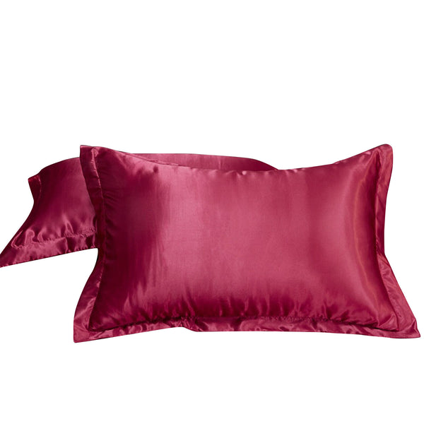 2xSatin PillowCase Bedroom Pillowcase Cushion Covers Home Decor Standard new