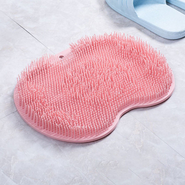 Foot Scrubber Mat – Shower Cleaning Pad, Bath Brush & Soap Box Options